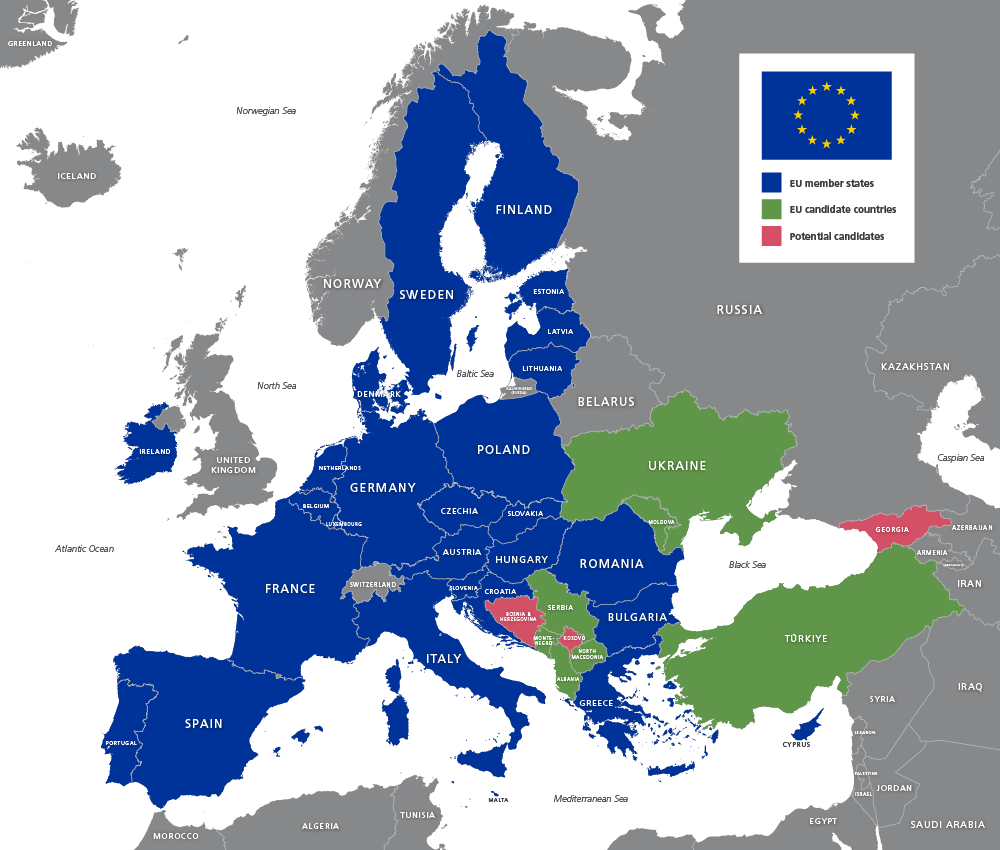european union map 2022
